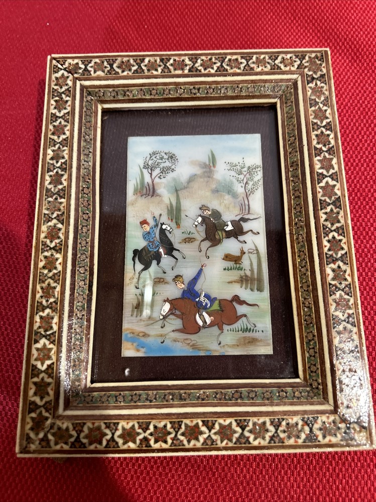 Persian Hunting Scene. 7x5 Inches