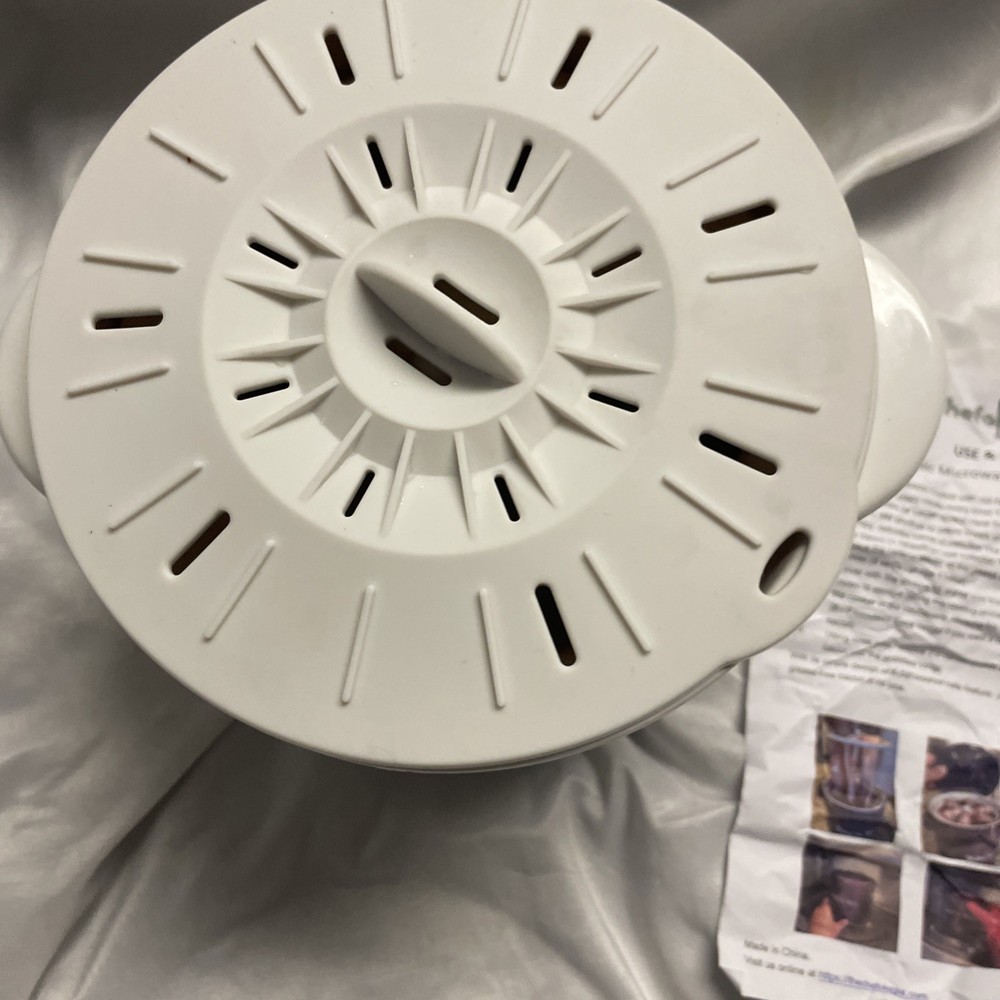 Chefologist Bac’N Bin Bacon Cooker - White - New Open Box