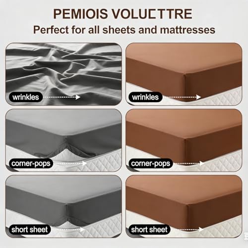 Bed Sheet Straps Set 4 Pack, Adjustable Elastic Sheet Holders for Corners with