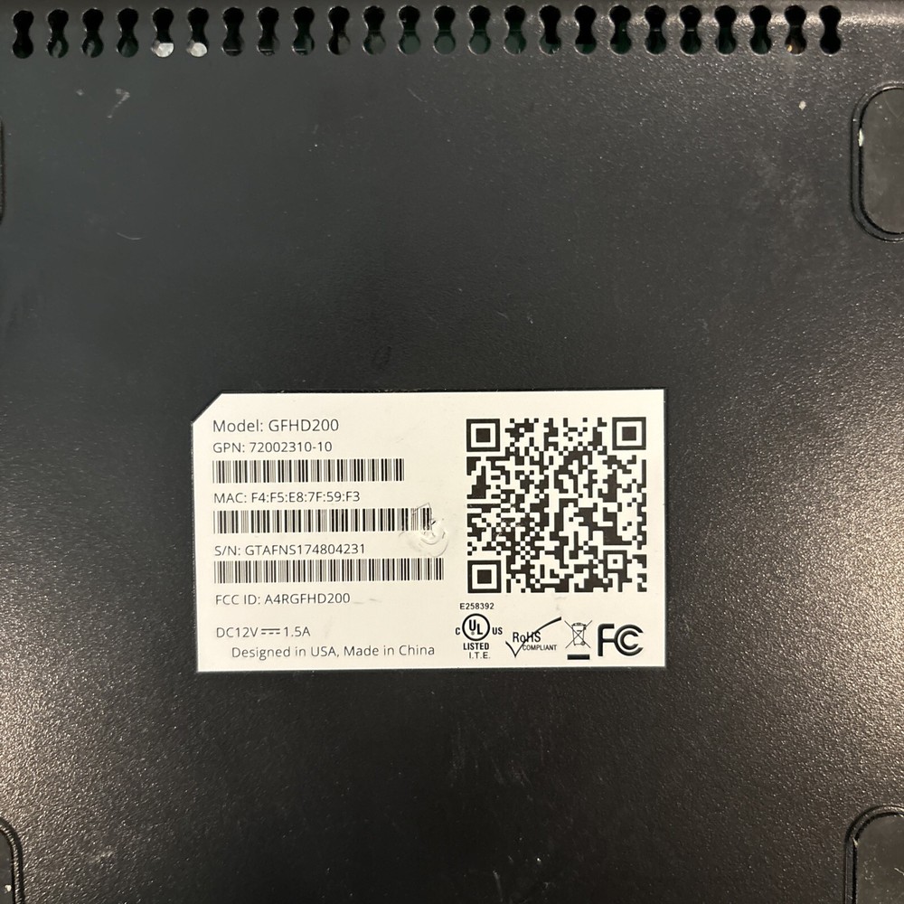 Google Fiber TV Box Model GFHD200