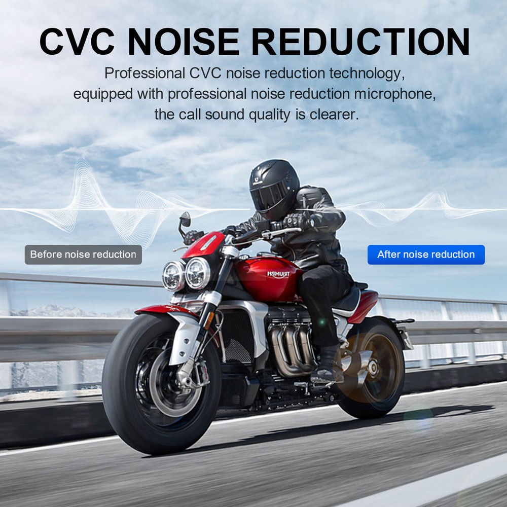 F1 PRO 1000m 2-Way Motorcycle Helmet Intercom Bluetooth Headset & Warning Light