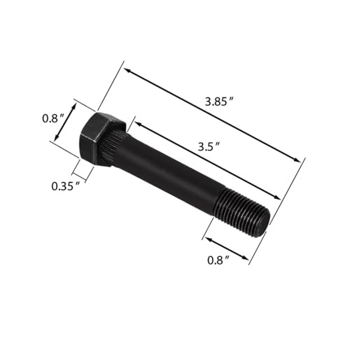 Trailer Leaf Spring Shackle 9/16" -18 x 3-1/2" Bolt & Lock Nut Set for 4 Pack