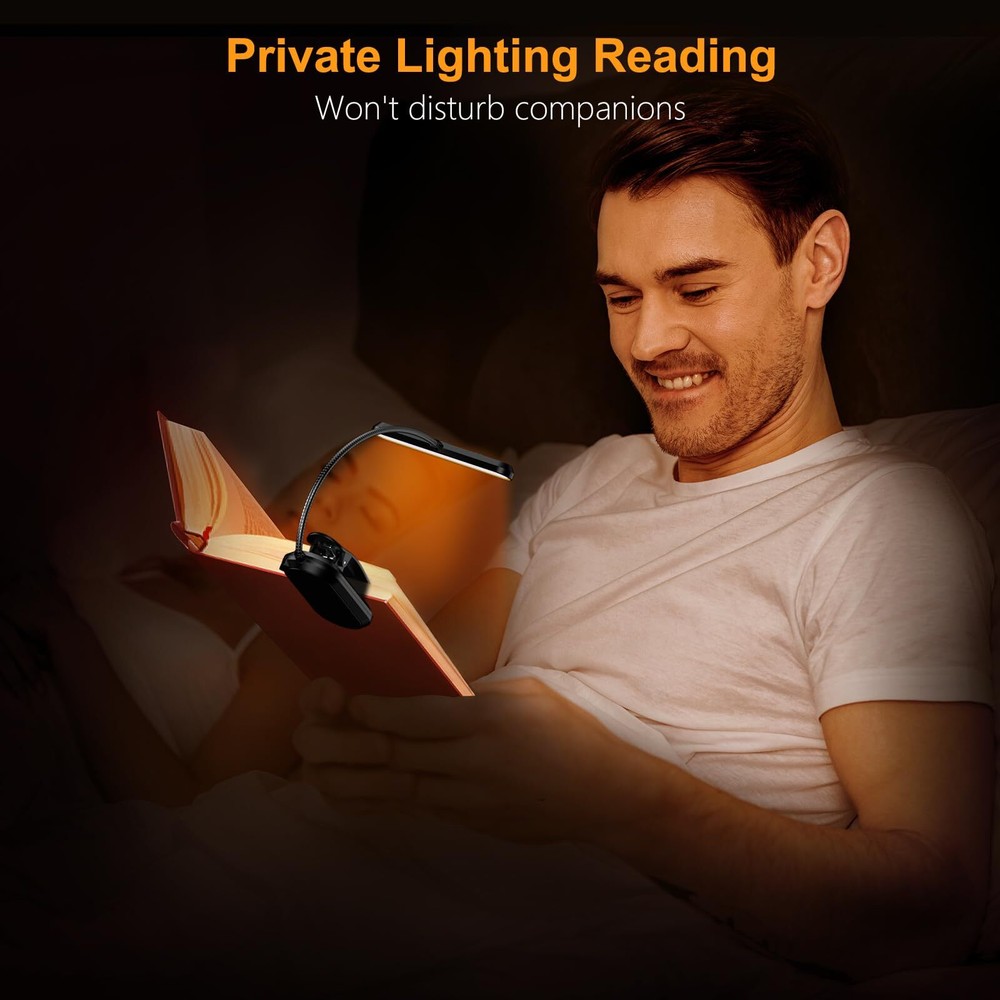 Gritin Rechargeable Book Light for Reading in Bed with 19 LED & Memory Function