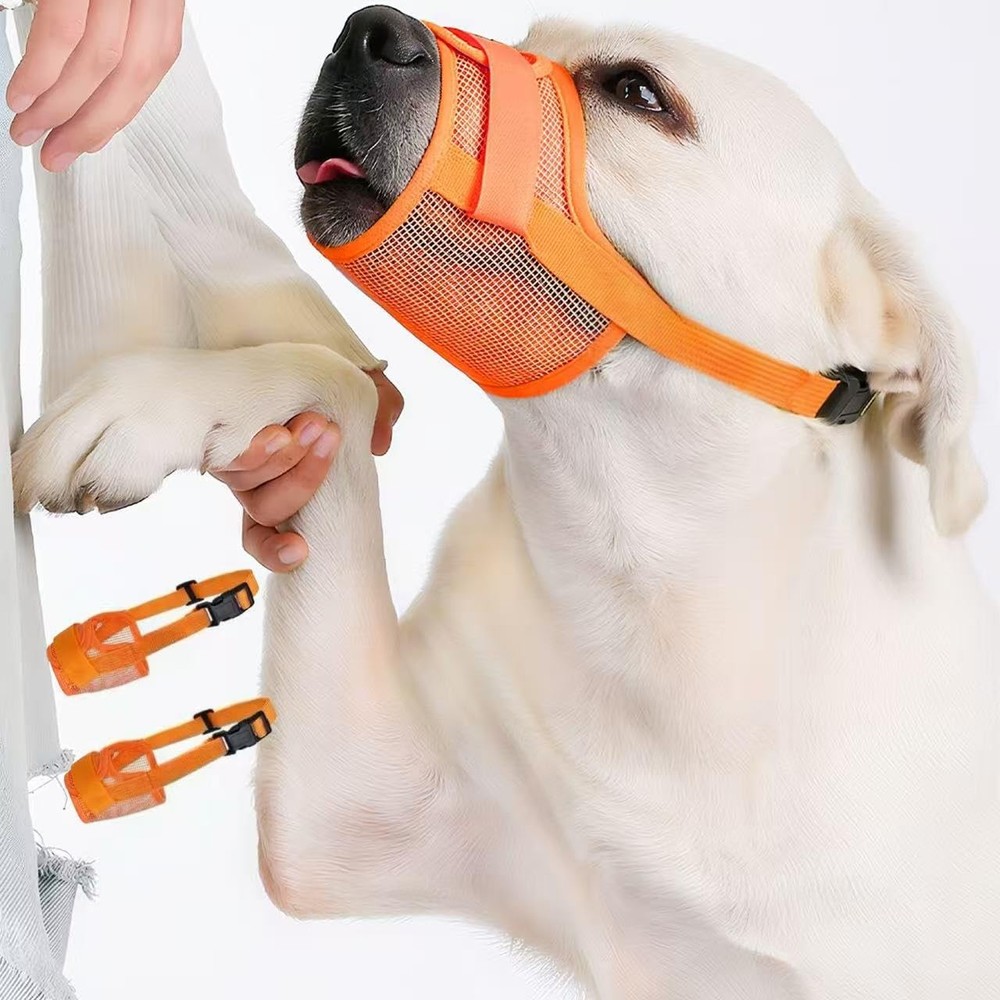2-Pack Soft Mesh Dog Muzzle – Breathable & Adjustable, No-Bite and Escape-Pro...