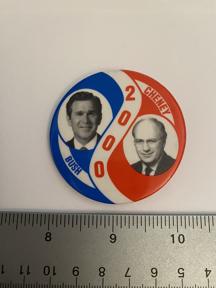 Bush Cheney 2000 Pin Back Button P128