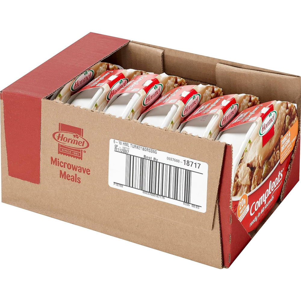 Turkey & Dressing Microwave Tray, 10 oz. (6 Pack)