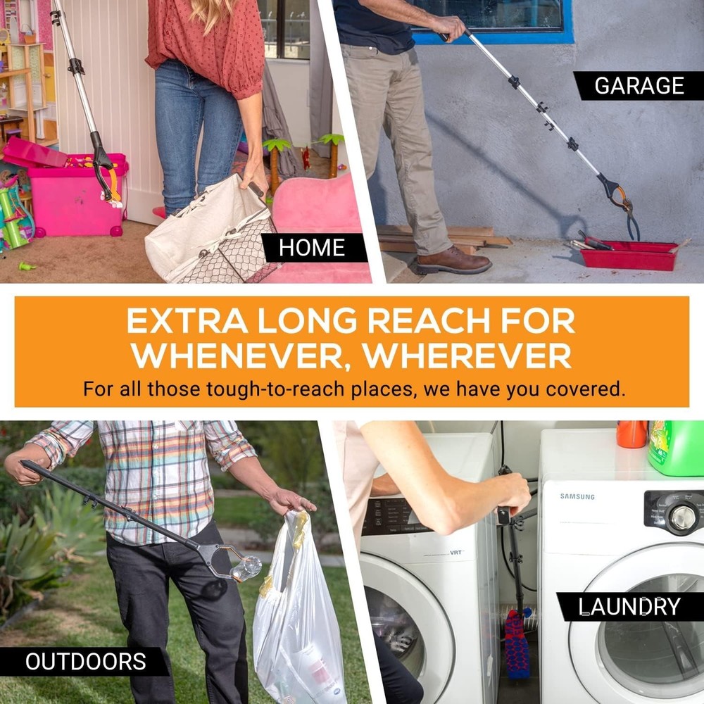 Compact 43" Foldable Reachers - Lightweight Grabber Tools for Seniors (2-Pack)