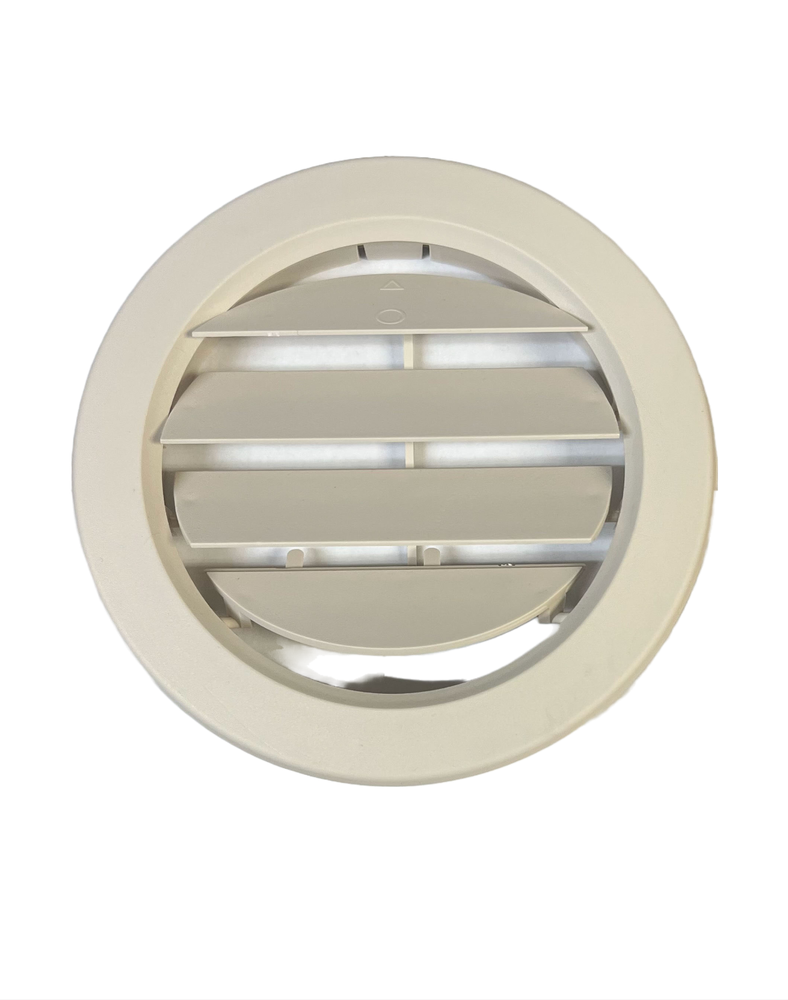 6 7/8" Light BEIGE Round Ceiling A/C Vent 7/8" Collar Cover Open Close Rotate RV
