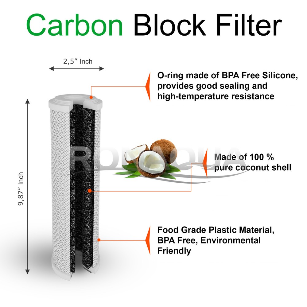 Dual Countertop Water Filtration Unit: Carbon Block & Sediment