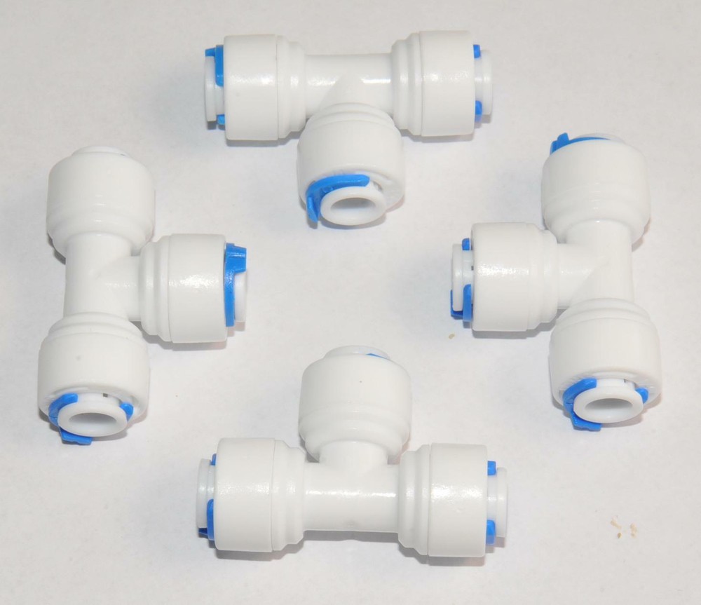 ¼” 3 TREE WAY UNION TEE TUBE QUICK PUSH CONNECT RO REVERSE OSMOSIS WATER FILTER