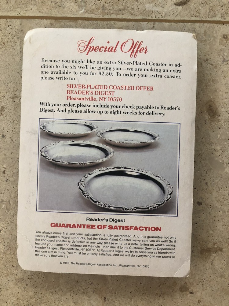 silver plated coaster