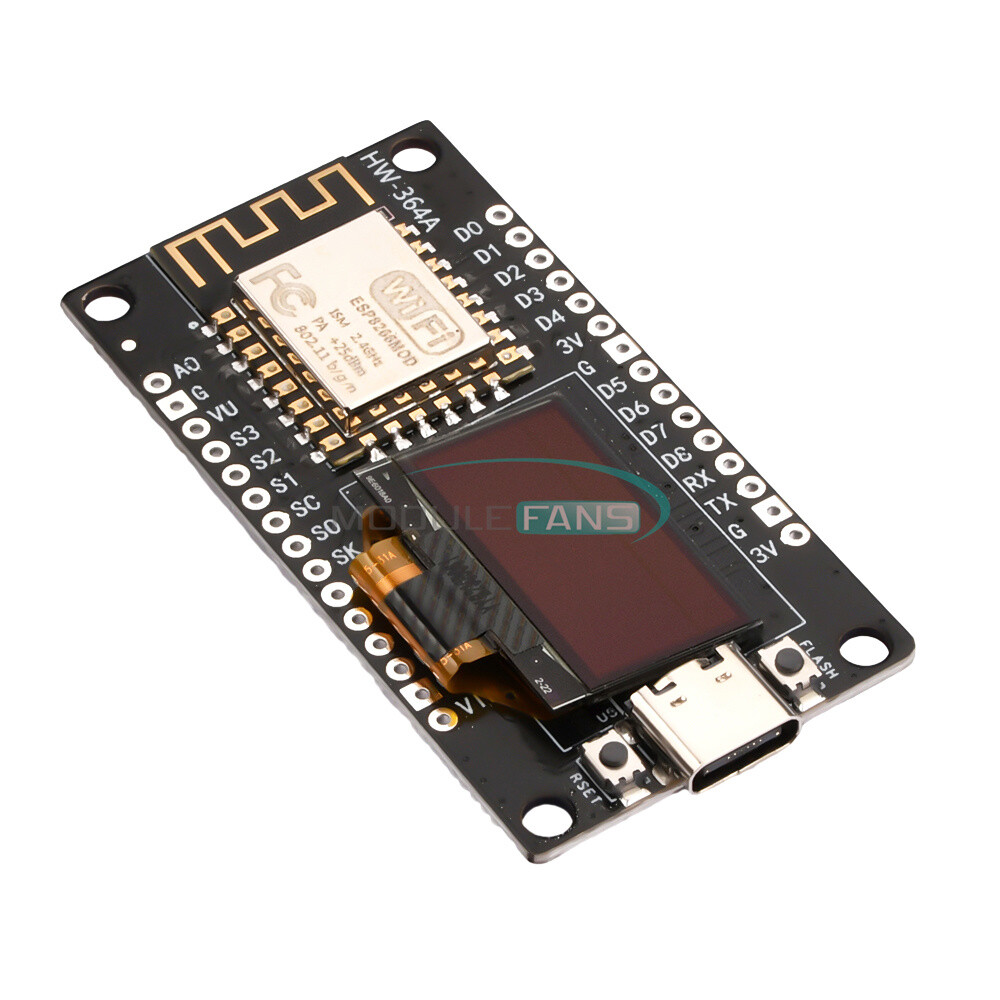 NodeMCU ESP8266 Development Board w/0.96"OLED Display CH340 Driver Module-