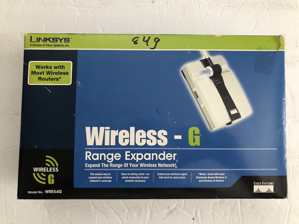 Linksys Wireless-G Range Expander Model WRE54G Open Box