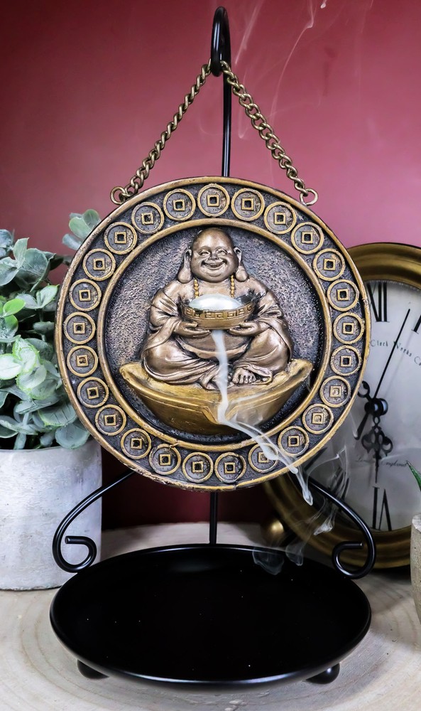 Ebros Buddha Backflow Burner with Stand 9.25" Height