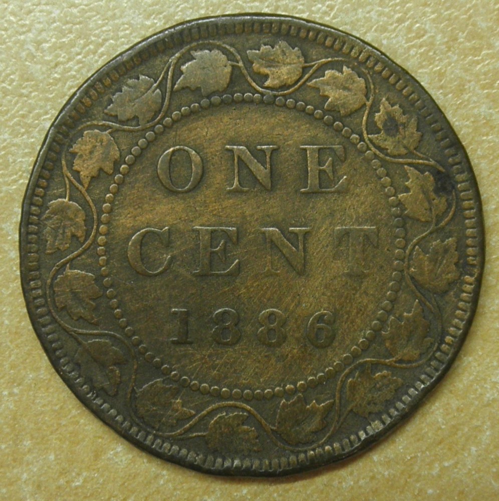 Canadian 1886 Large One Cent