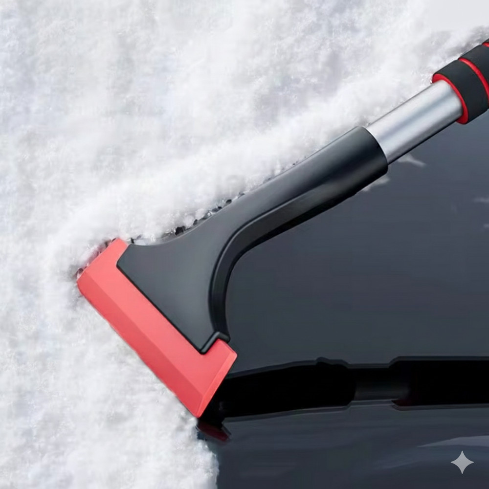 Telescopic Car Snow Brush Ice Scraper Extendable Aluminum Windshield Cleaner