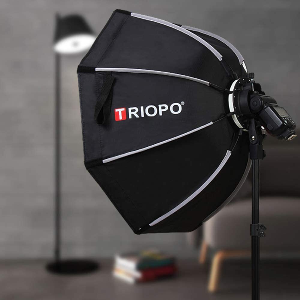 TRIOPO 55cm Octagon Foldable SoftBox for Godox Yongnuo Speedlite Flash Light.