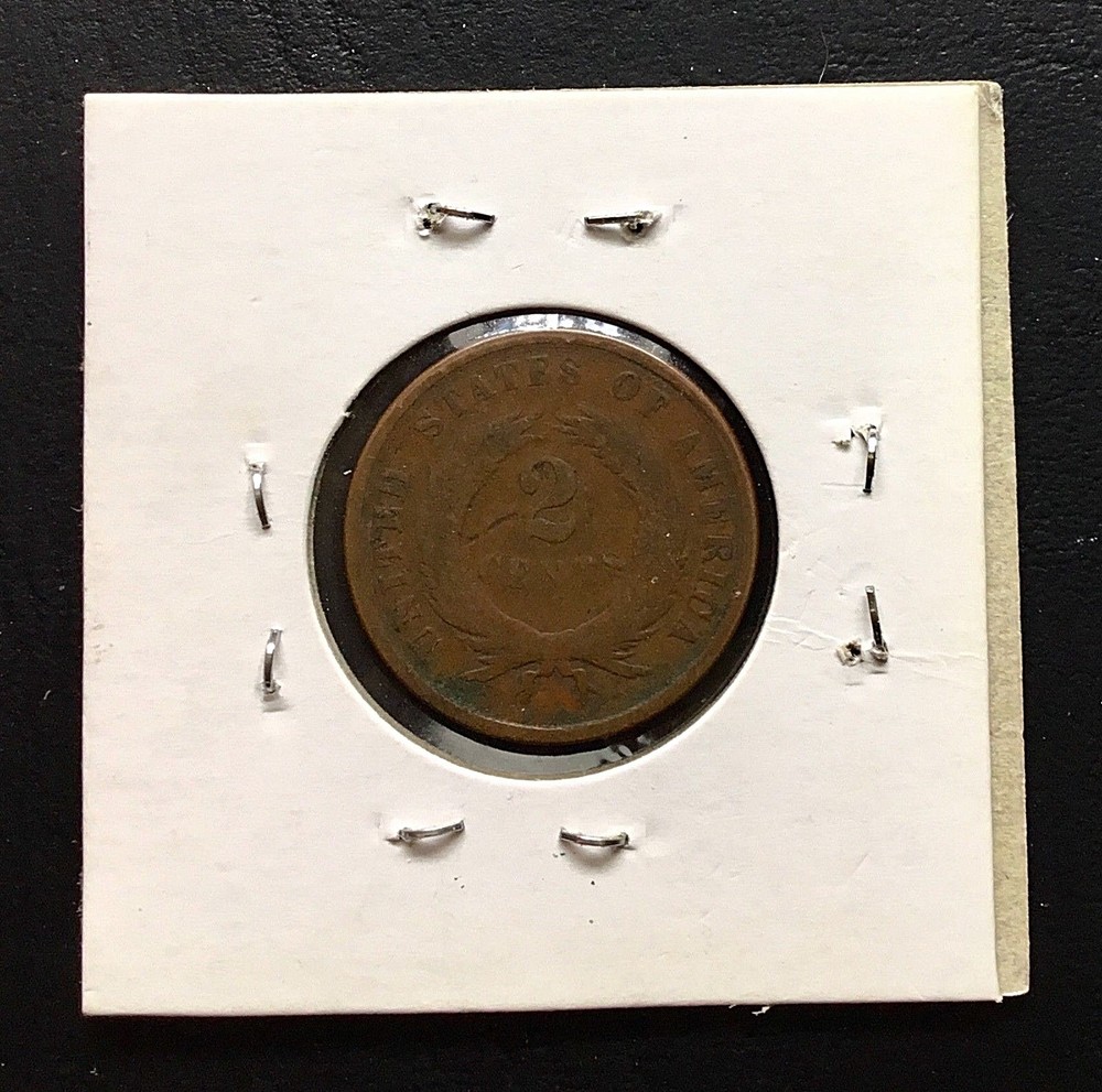 1868 Two-cent piece Bronze 2c coin