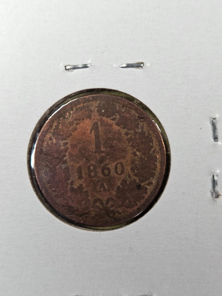 COINS - AUSTRIA - 1 KREUZER 1860 A