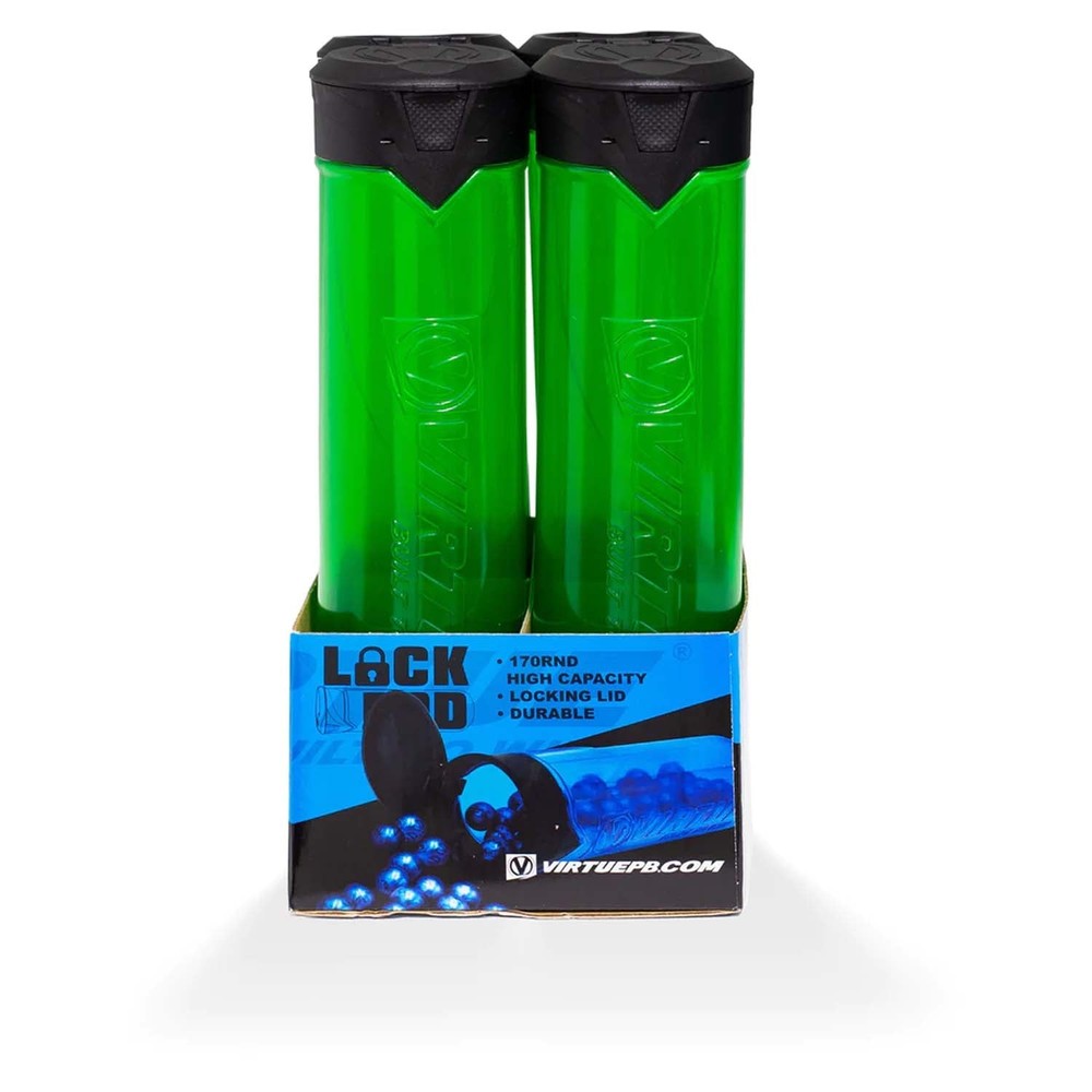 Virtue V2 Lock Pod - 170rd Lock Lid - 4 Pack - Lime
