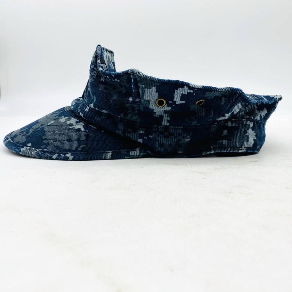 US Navy LT CPT Cap Working Utility Blue Digital Camo Hat 7 3/8