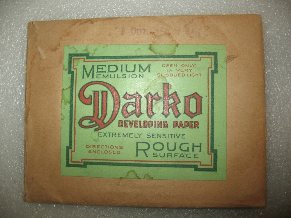 Darko Medium Extremely Sensitive Developing Paper Empty Envelope Antique Rare