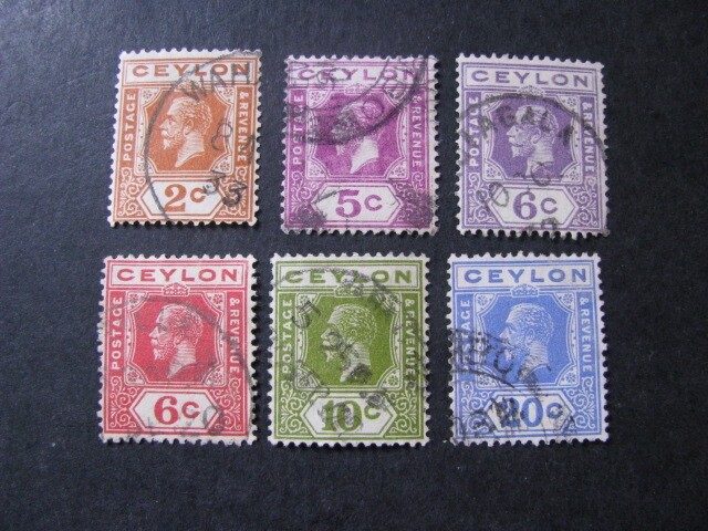 Ceylon Stamps Assorted Stamps from 1912-1933 Lot