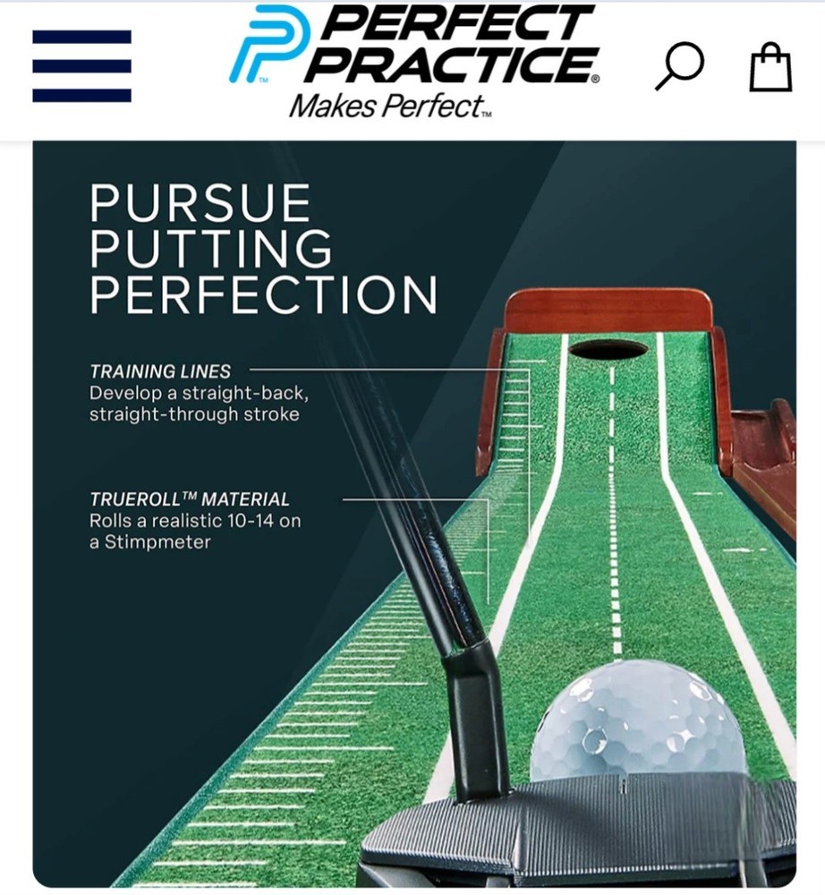 PERFECT PRACTICE Putting Mat Compact 8 Feet NEW