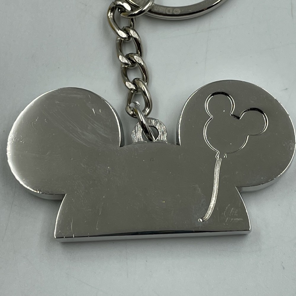 Mickey Mouse Rainbow Ears Shaped Solid Metal Keyring • Disney Parks • New