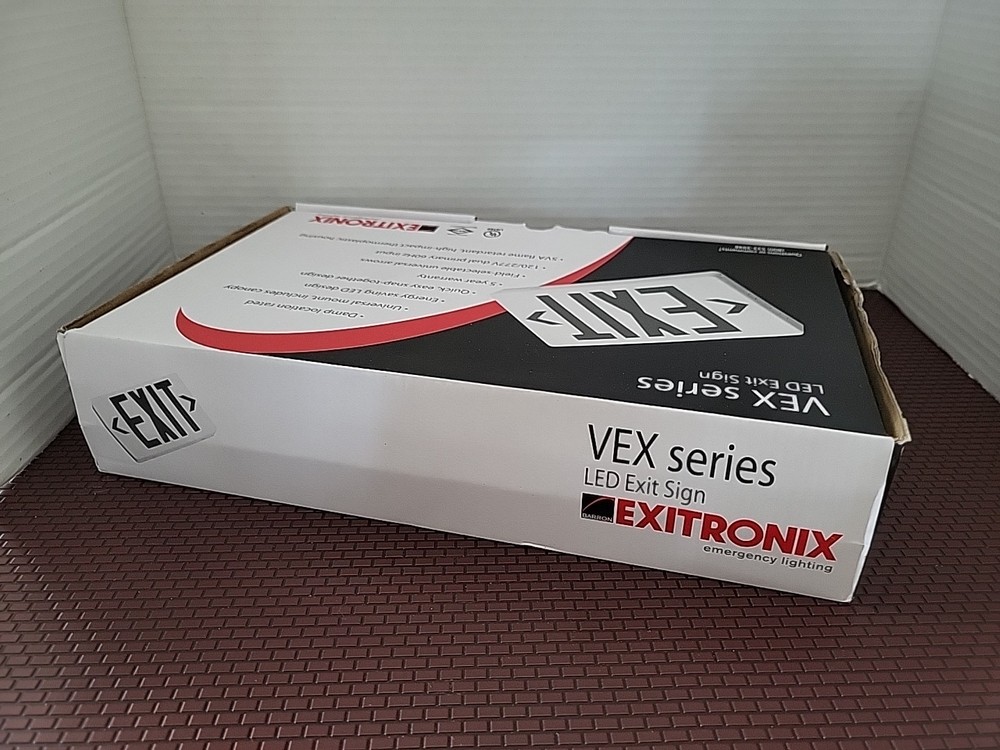 Exitronix emergency lighting Thermo Plastic LED EXIT SIGN VEX Series