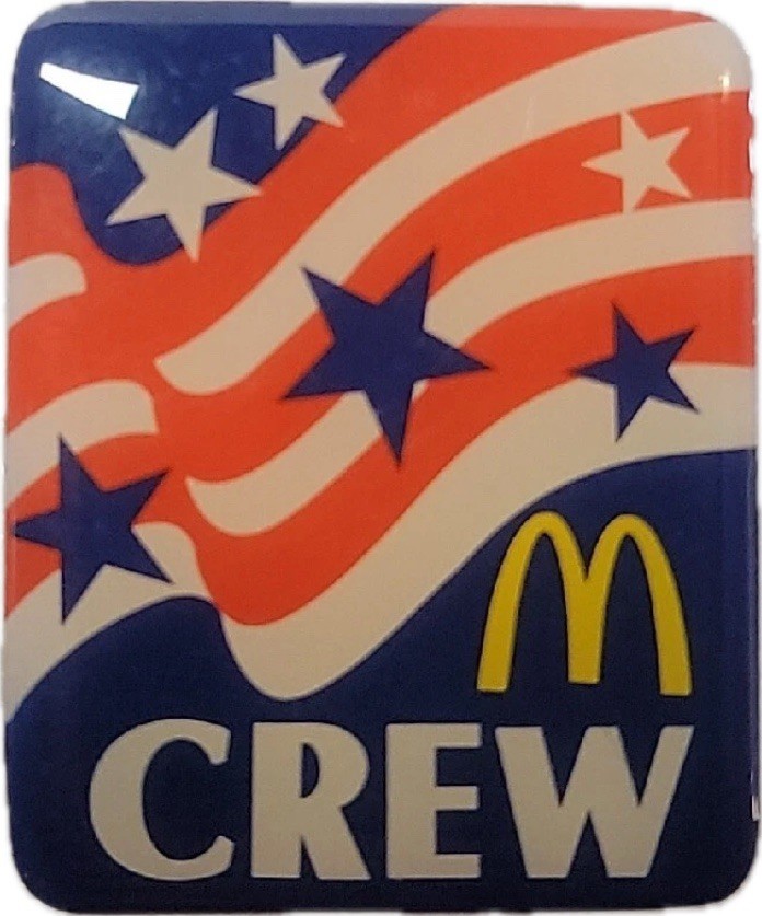 McDonalds Red White Blue M Crew Lapel Pin