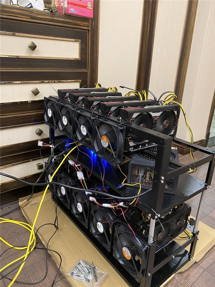 Dual Deck Transfer Mining Rack For 6/8/12 GPU Open-pit Mining Frame Case Bracket