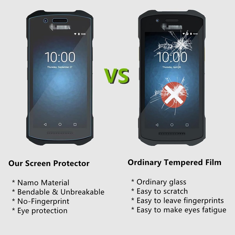 5Pack Clear Screen Protector Protective Film for Zebra TC21 TC26