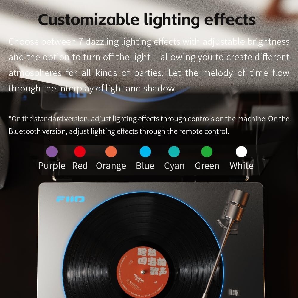 FiiO TT13 Fully Automatic Vinyl Stereo Turntable(Analog) (Silver Bluetooth)