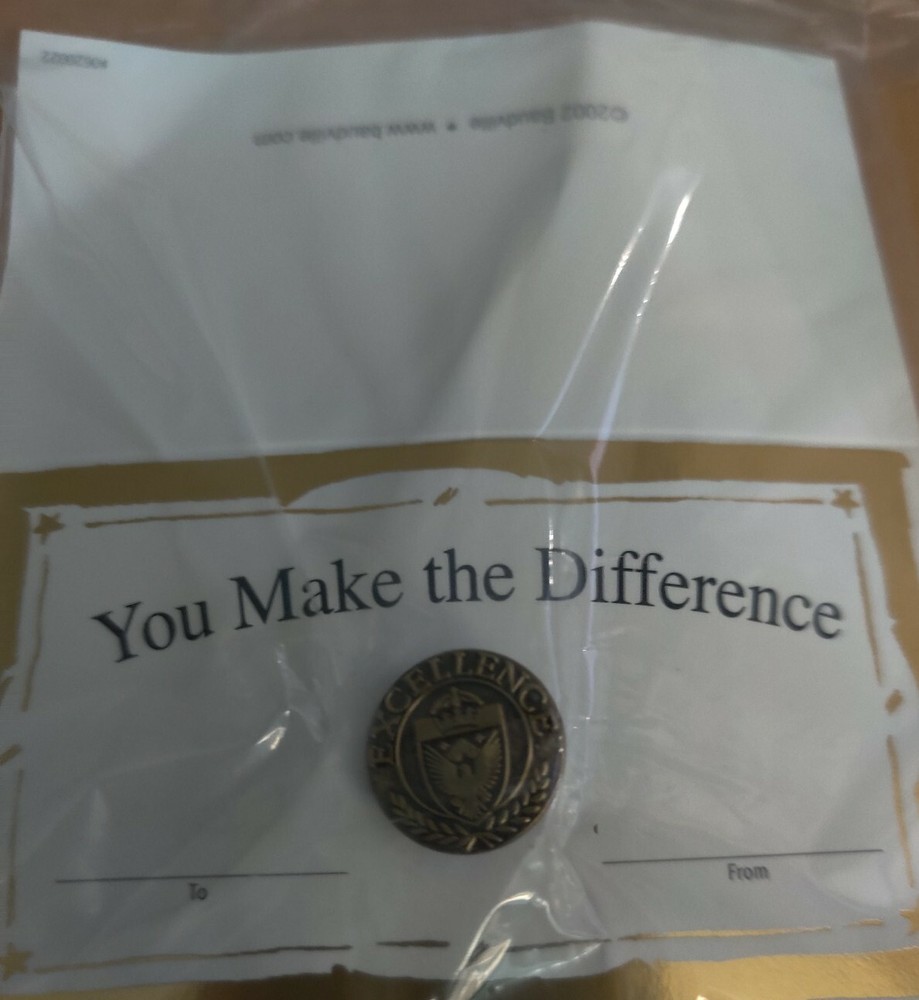You make the difference  Lapel Baudville Inc Excellence