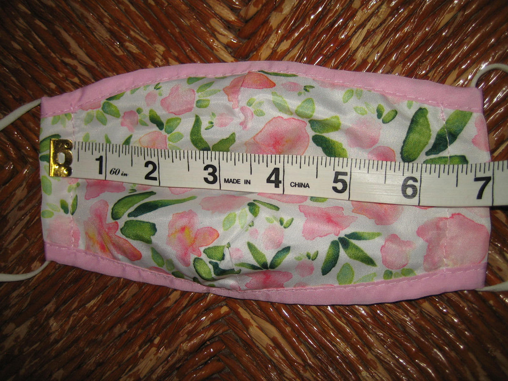 Pink Floral Adjustable Mouth/Mask. New.