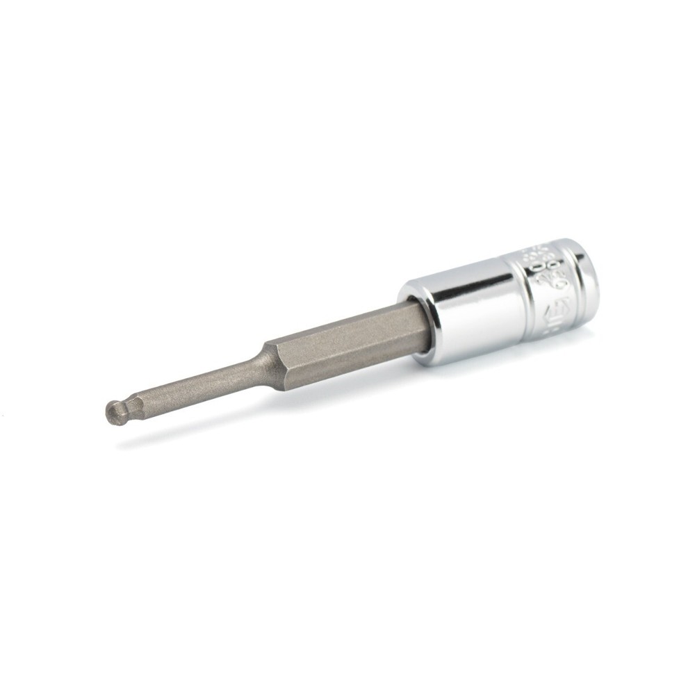 Genius Tools 1/4" Dr. 1/8" Wobble Hex Bit Socket, 70mmL - 208+5308