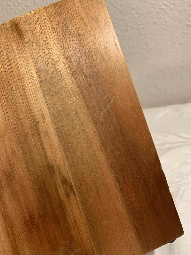 Emeril Lagasse Knife Block 5 Slot Space Saver Solid Walnut