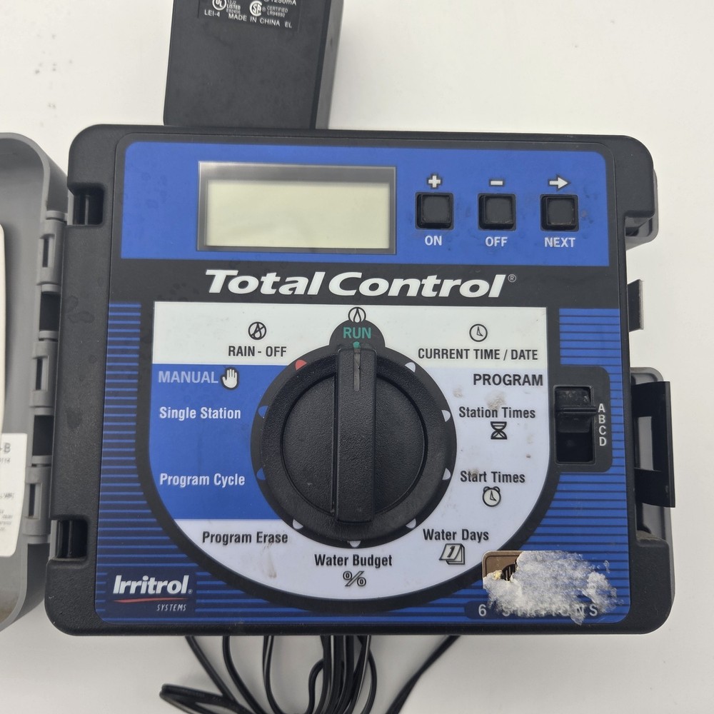 Irritrol System Total Control TC-6IN-B 6 Station Sprinkler Controller - Tested