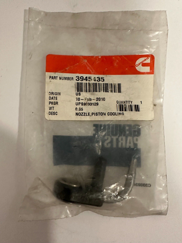 New Oem Cummins3945435 Piston Cooling Nozzle