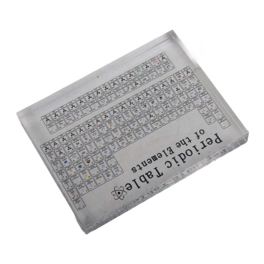 Periodic Table With Real Elements Inside Clear Acrylic Ergonomic Real Chemic
