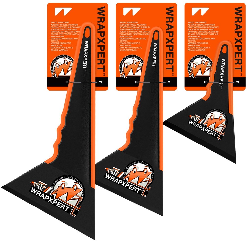 WRAPXPERT Window Tint Tools,3 Pack Squeegee 3 Pack, Black+orange