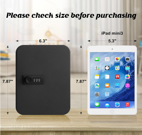 20-Key Storage Lock Box Wall Mount Combination Cabinet for Home & Office Use
