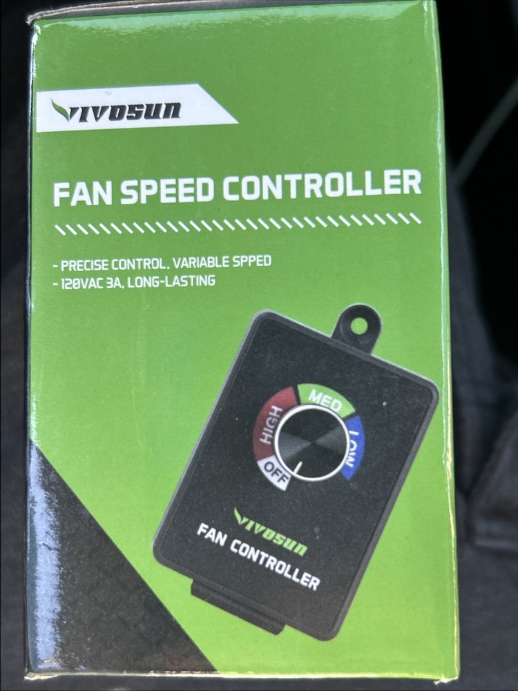 VIVOSUN Variable Fan Speed Controller Dial Precise Control￼