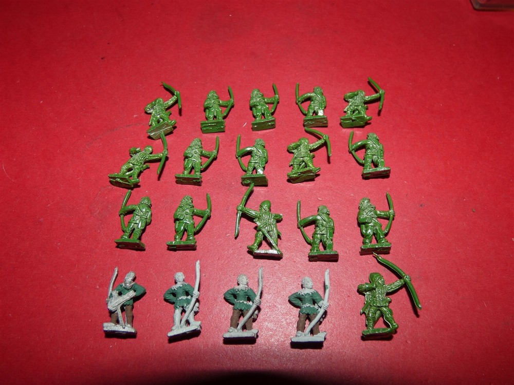 15mm: metal Medieval Infantry x20 y - Bows