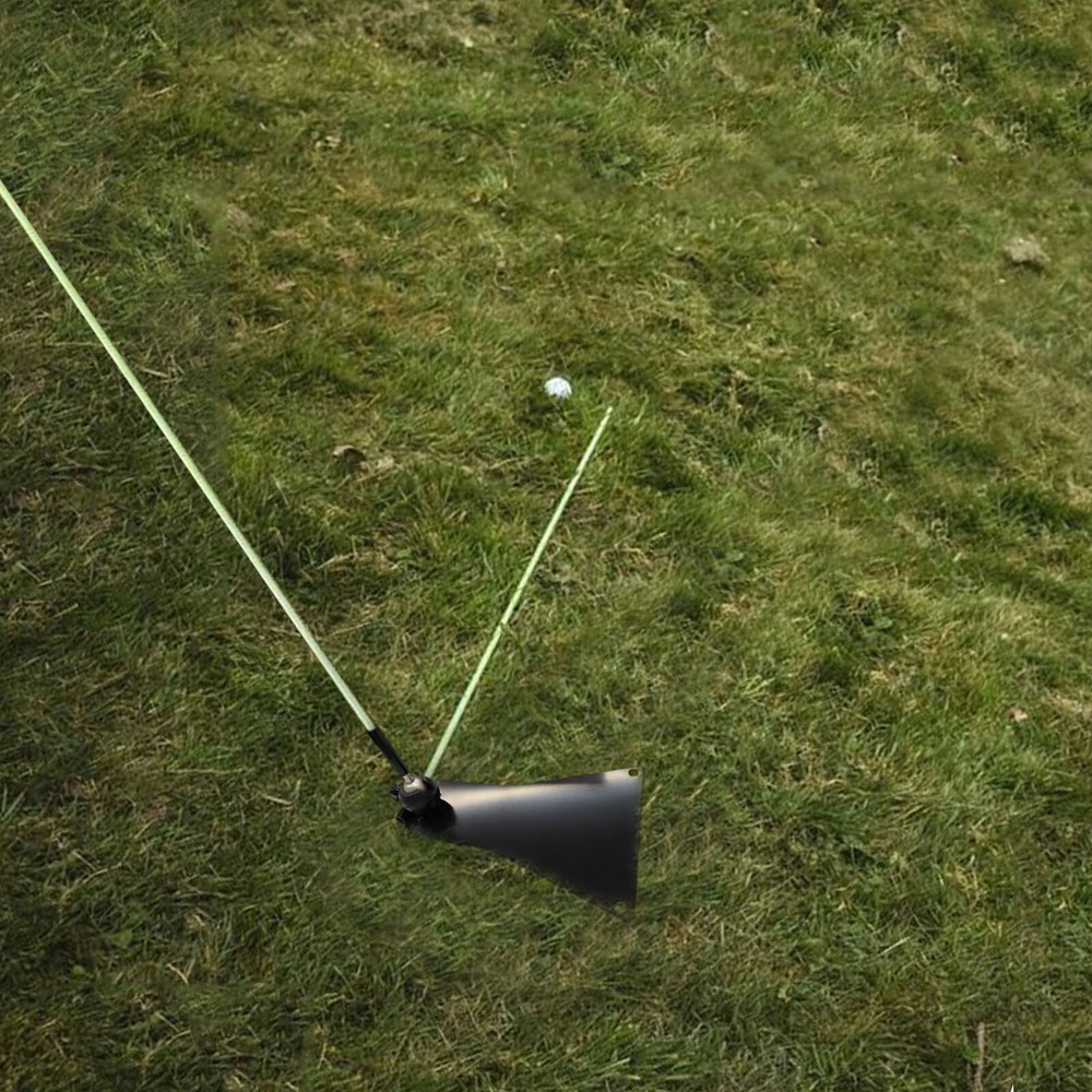 360° Golf Swing Plane Alignment Training Practice Aid Plate Stick Holder US