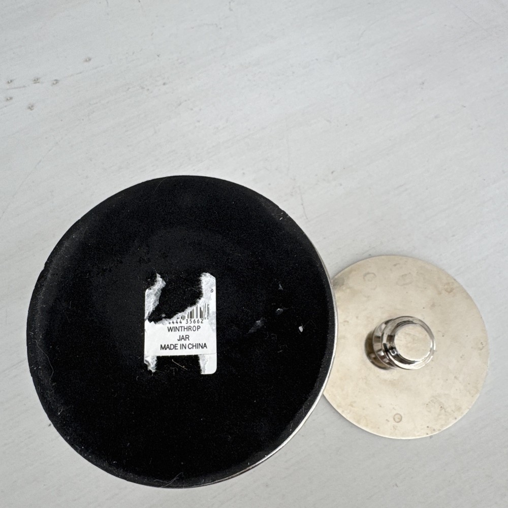 Winthrope Silver Covered Bathroom Jar