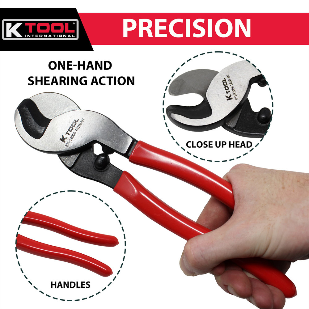 K-Tool 52009 9-1/4" Long Heavy Duty Cable Cutters