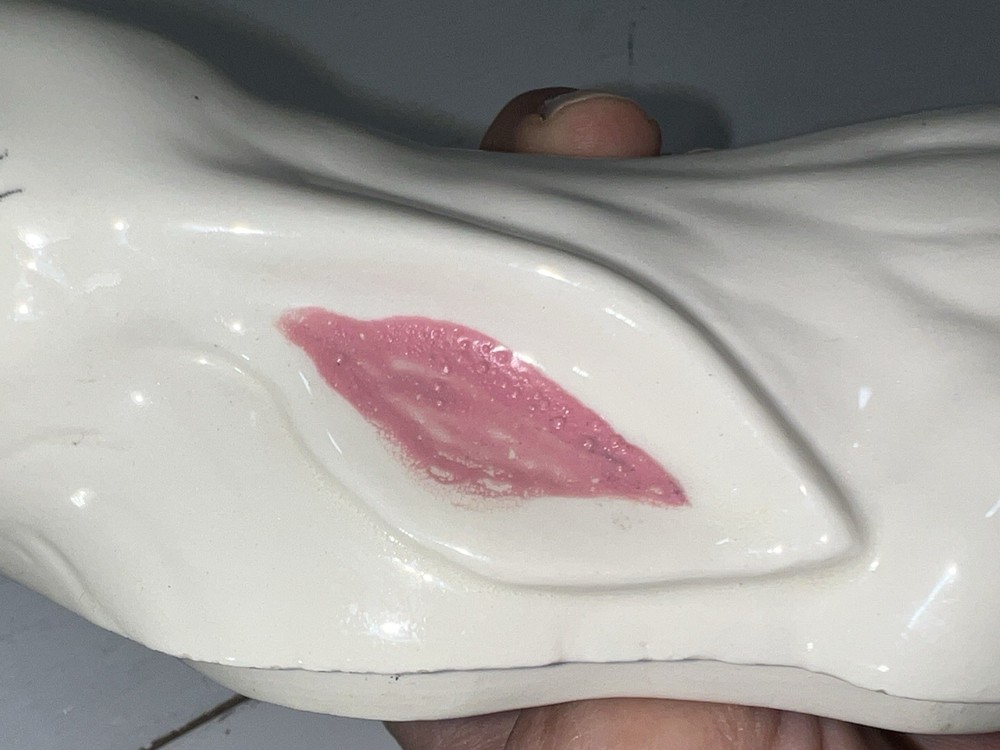 Vintage 1978 Ceramic “Bunny/Rabbit” Trinket/Candy Dish (2-Piece)