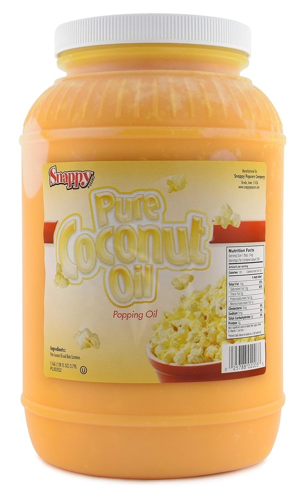 1 Gallon Butter Flavored Popcorn Coconut Oil